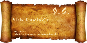 Vida Osszián névjegykártya